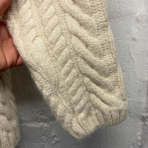 Paul James Made in England Wool Cable-knit Sweater size small - Picture 5 of 6